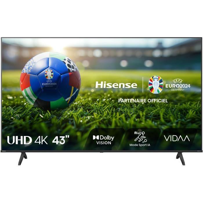 LED TV 43 Inch 4K UHD 3840x2160 60Hz HDR 10+ Smart TV 3 HDMI
