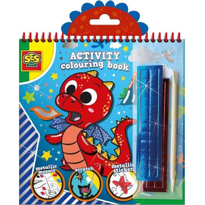 Activity Book 3 In 1 Metal Coloring Book