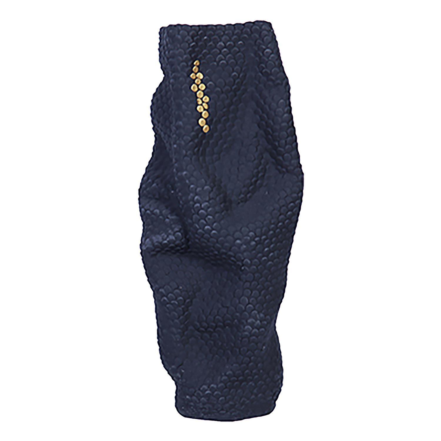 Vase Modern Decorative Ceramic 20 Inch Tall Black Color with Gold Accents Durable Easy to Clean for Home Decor