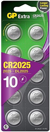 cr2025 3vpack de 10 pilas cr2025 de litio botón | sin mercurio | pack compuesto por 2 blísters de 5 pilas cr 2025 envasadas individualmente