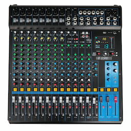 5 Core Audio Dj Mixer 16 Channel Professional Stereo Sound Board Console w 24 SPX Effect USB 48V Phantom Power for Studio Recording Podcasting DJ Show- MX 16CH XU